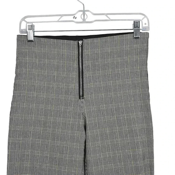 Zara Gray Plaid Legging Pants Crop Checker Size Medium - Picture 5 of 11